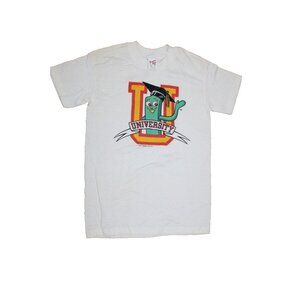 Vintage 1985 Gumby T Shirt Size XS Graduation Skateboarding Single Stitch Tee